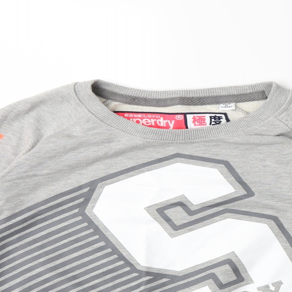 Superdry Womens Grey   Pullover Sweatshirt Size S