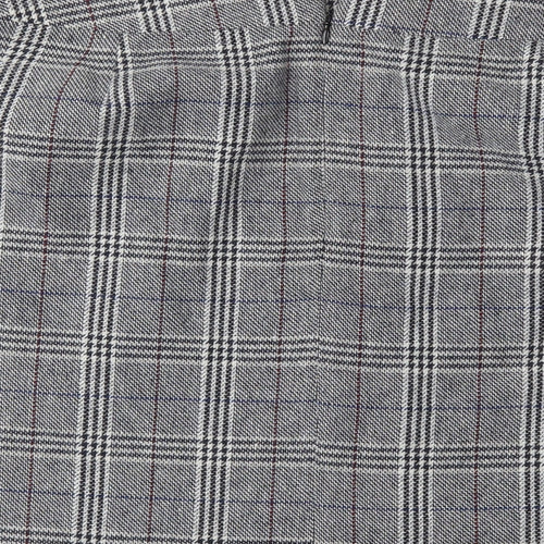 Marks and Spencer Womens Grey Check  A-Line Skirt Size 16