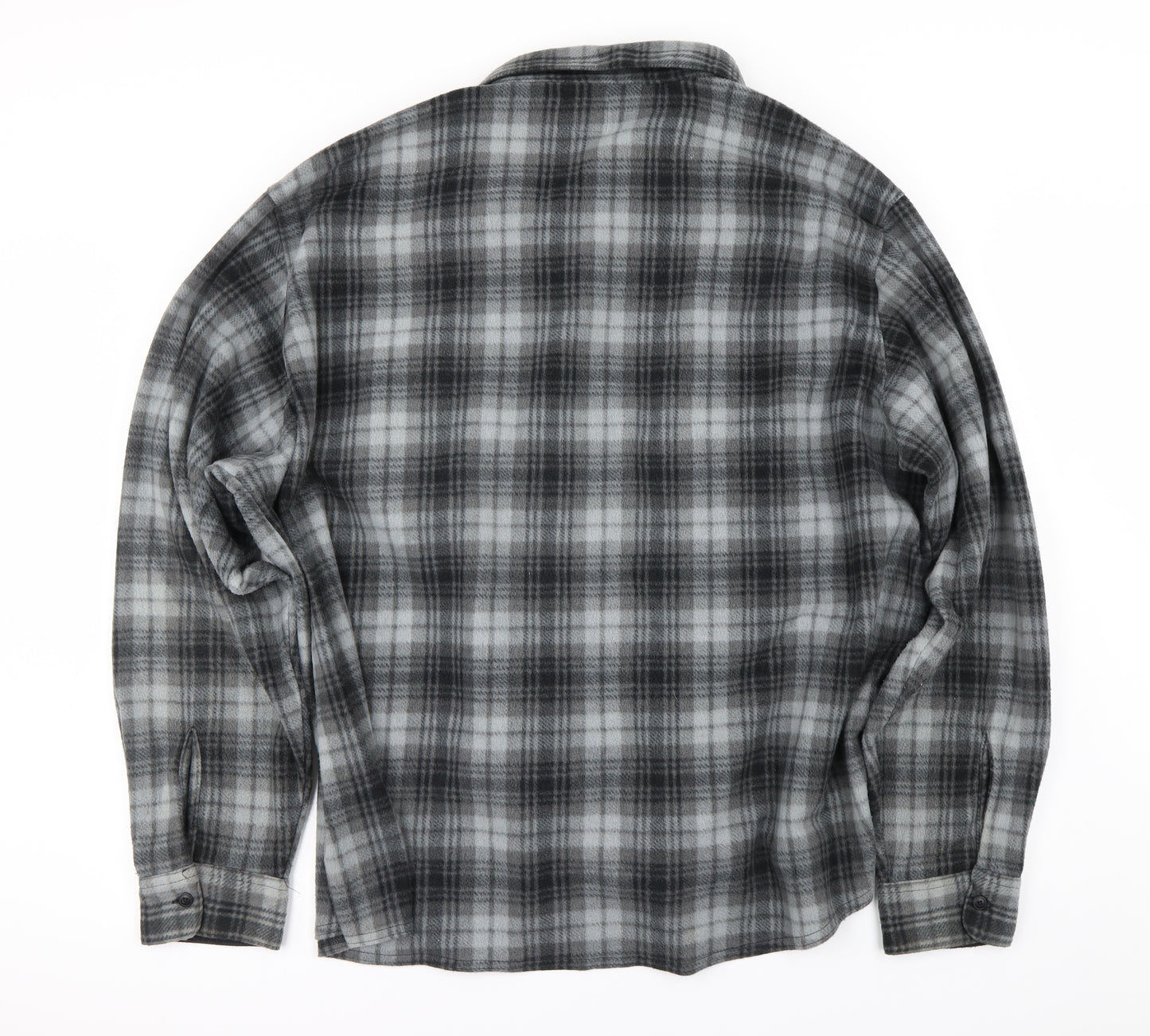 Wrangler Mens Grey Check   Button-Up Size 3XL