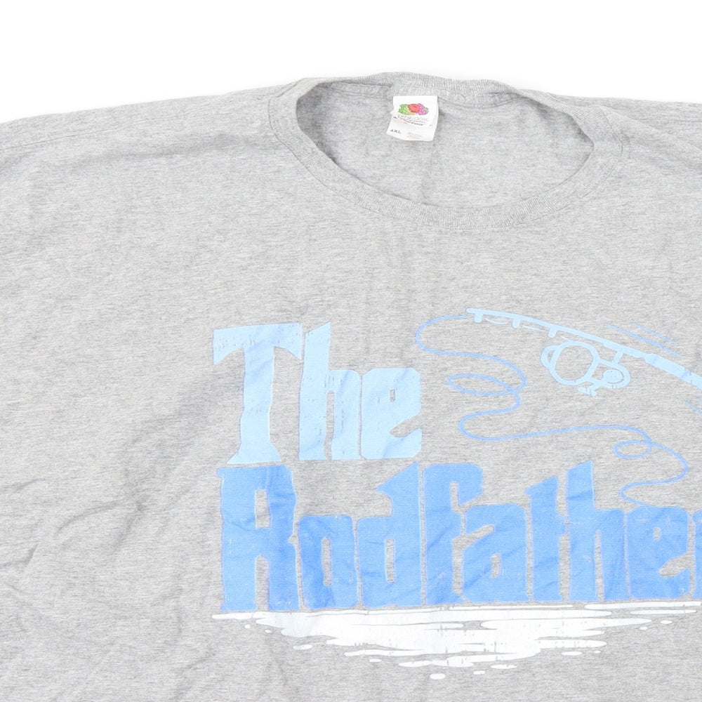 Fruit of the Loom Mens Grey    T-Shirt Size 4XL