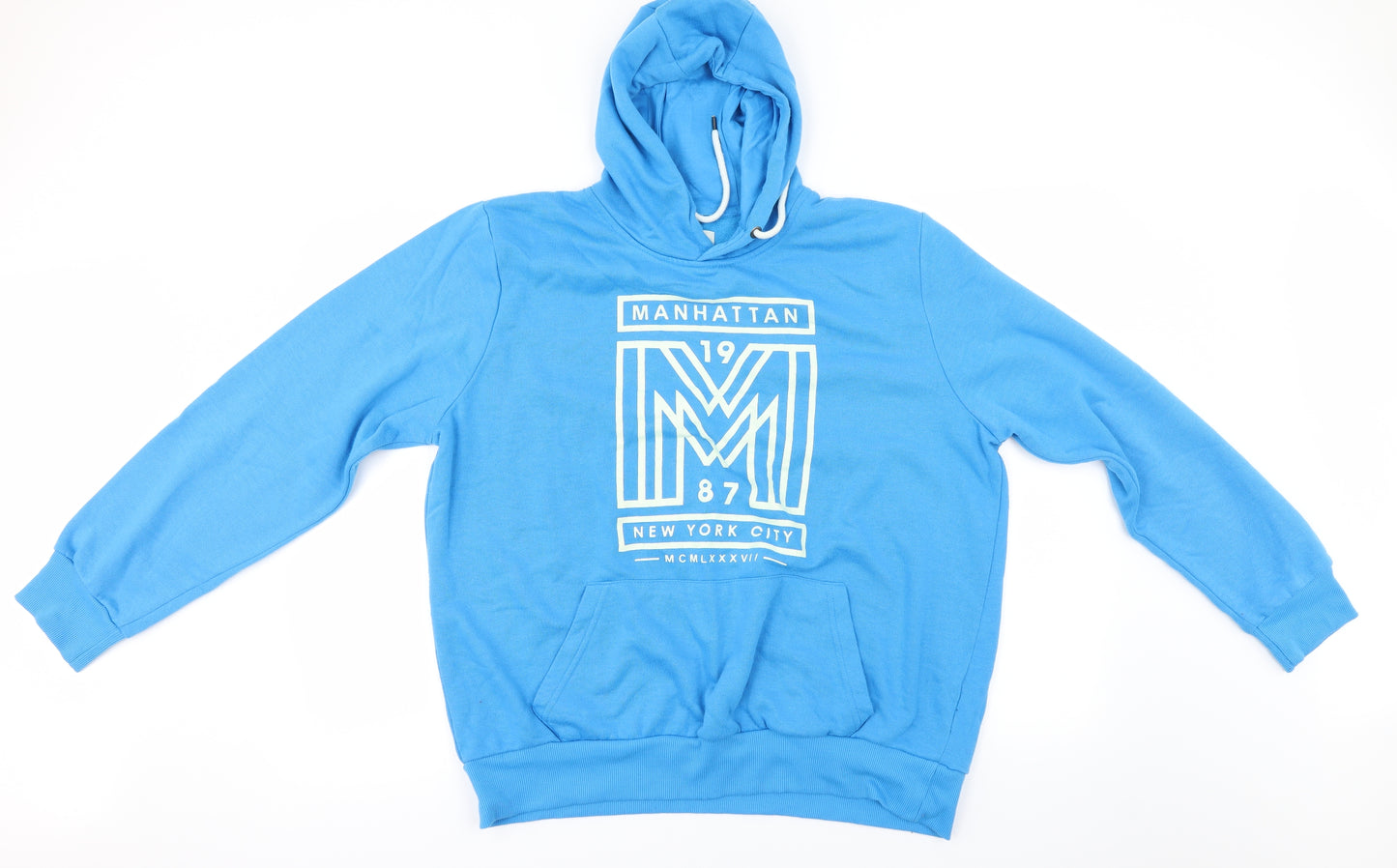 Cedar Wood State Mens Blue   Pullover Hoodie Size XL