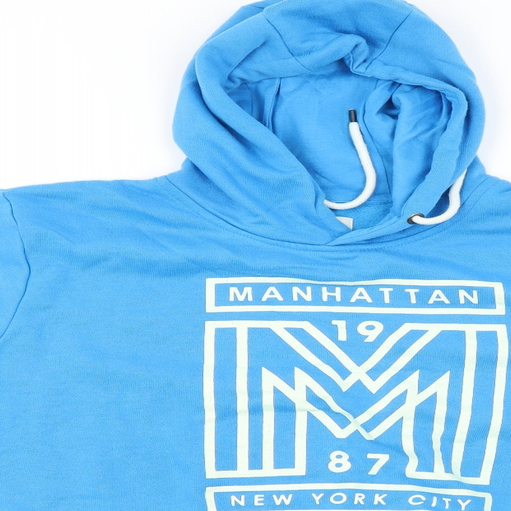 Cedar Wood State Mens Blue   Pullover Hoodie Size XL