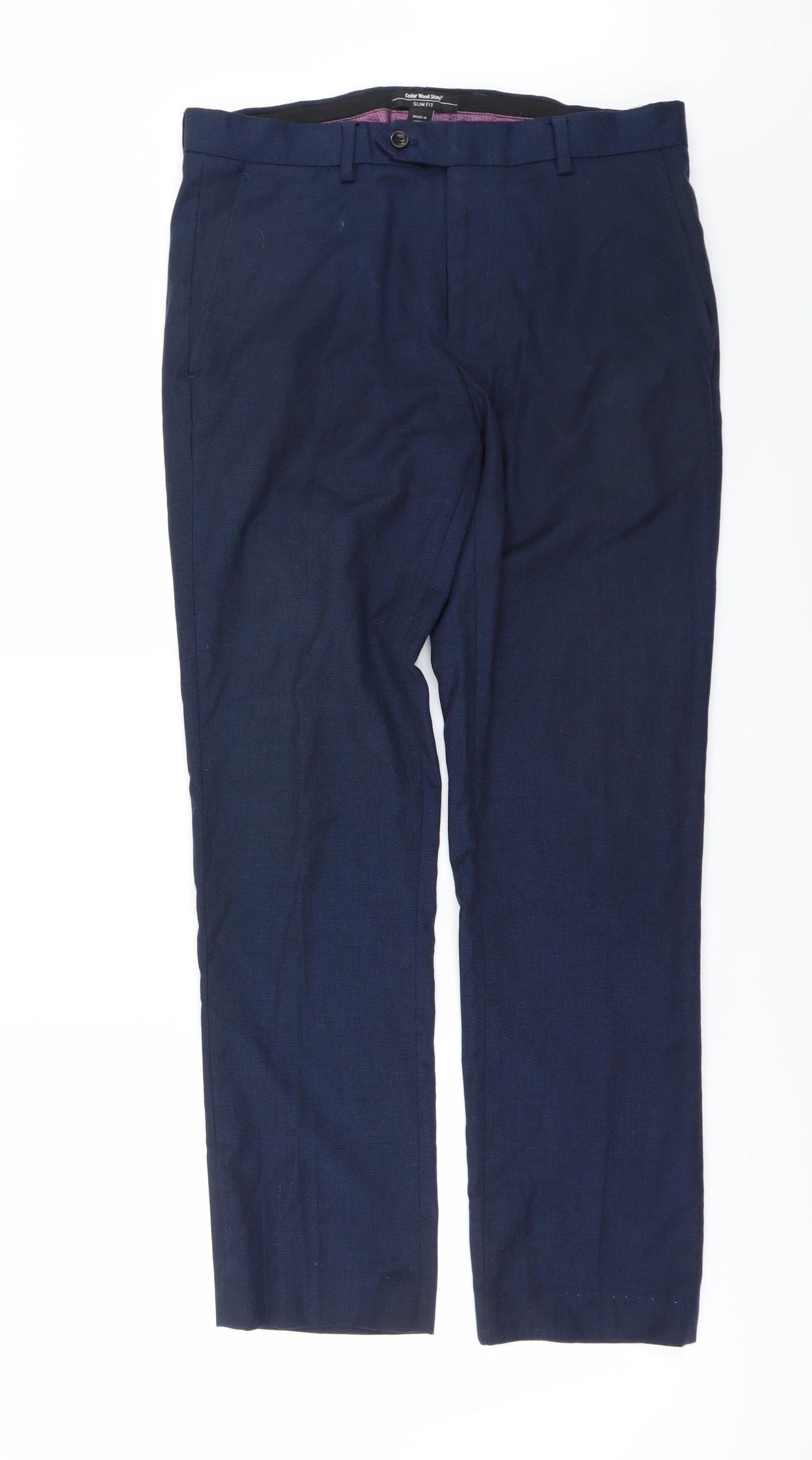 Cedar Wood State Mens Blue   Trousers  Size 32 in L28 in