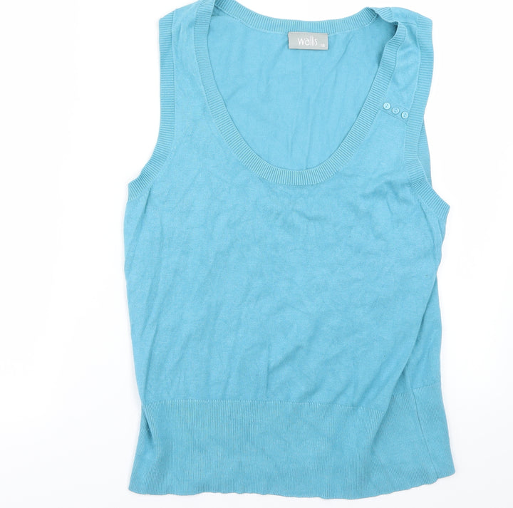 Wallis Womens Blue   Basic T-Shirt Size 18