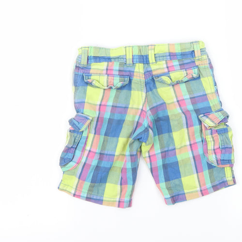 Preworn Boys Green Check  Chino Shorts Size 4-5 Years