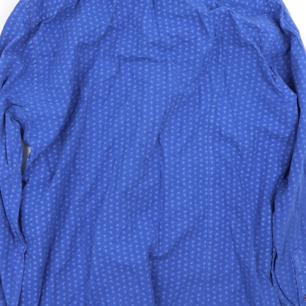 Defacto  Mens Blue    Button-Up Size L