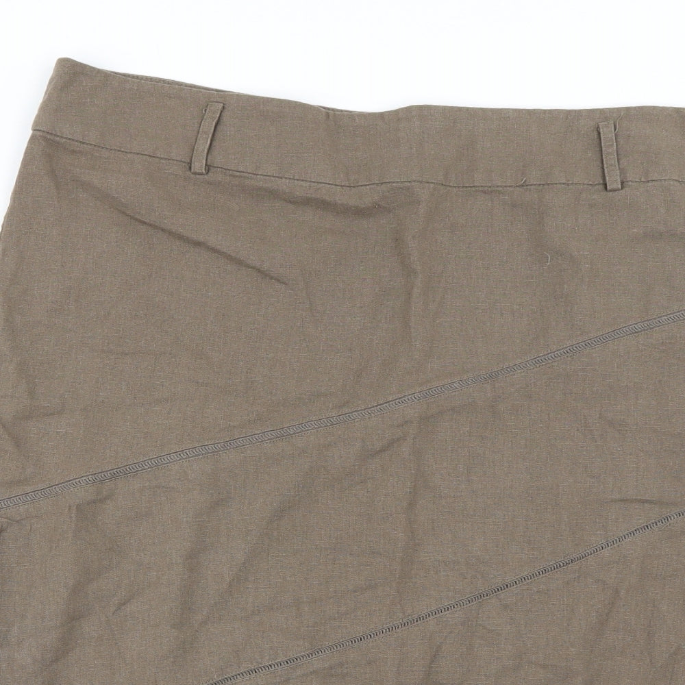 New Look Womens Brown   A-Line Skirt Size 16