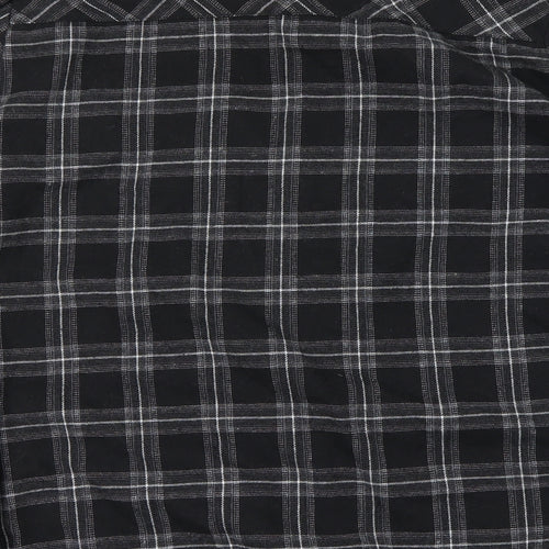 Abollria  Mens Black Check   Button-Up Size XL