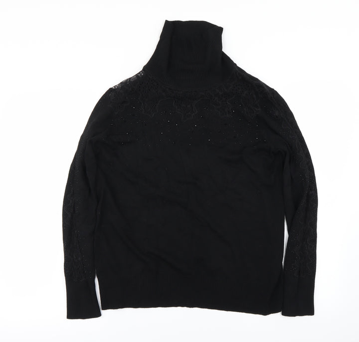 Anthology Womens Black Pullover Jumper Size 14