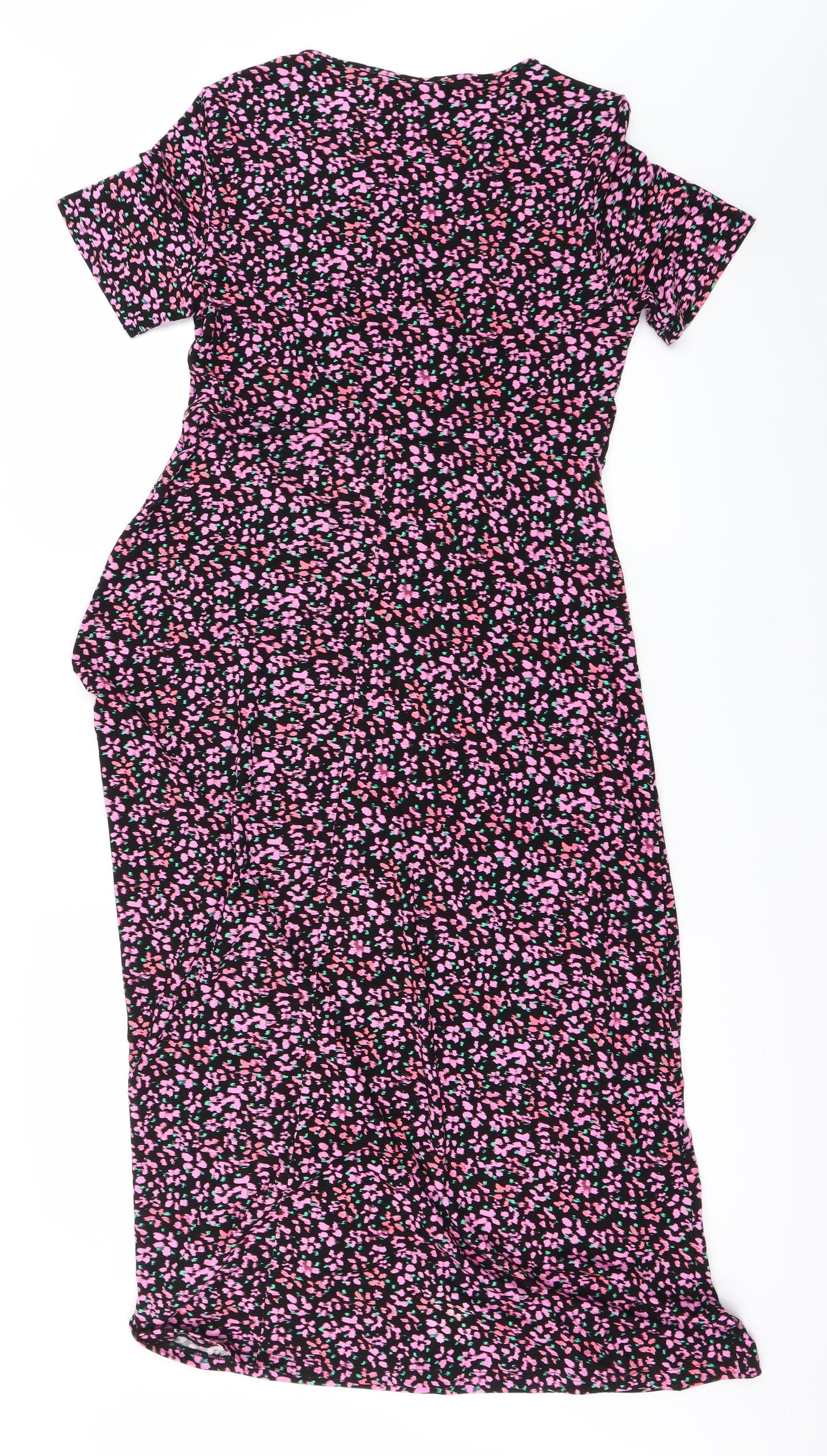 Dorothy Perkins Womens Black Floral  A-Line  Size 12