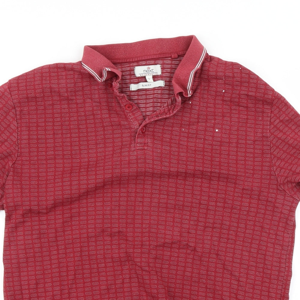 NEXT Mens Red    Polo Size L