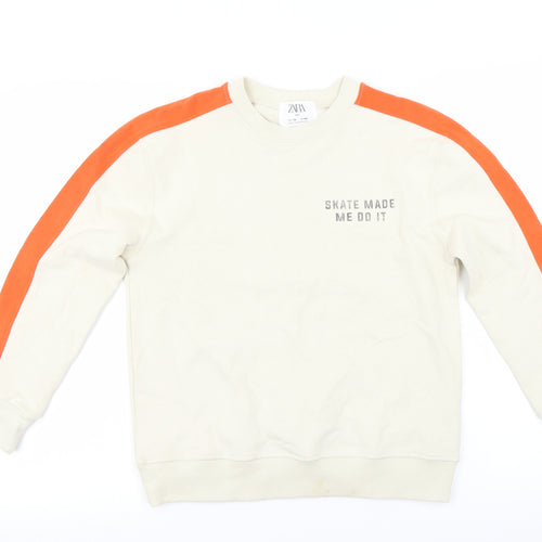 Zara Girls Ivory   Pullover Jumper Size 10 Years