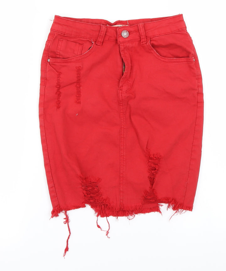 My Bestiny  Womens Red   A-Line Skirt
