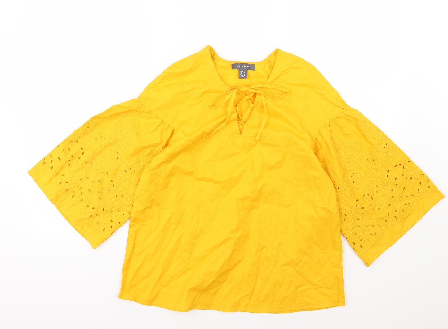Primark Womens Yellow   Basic T-Shirt Size 8