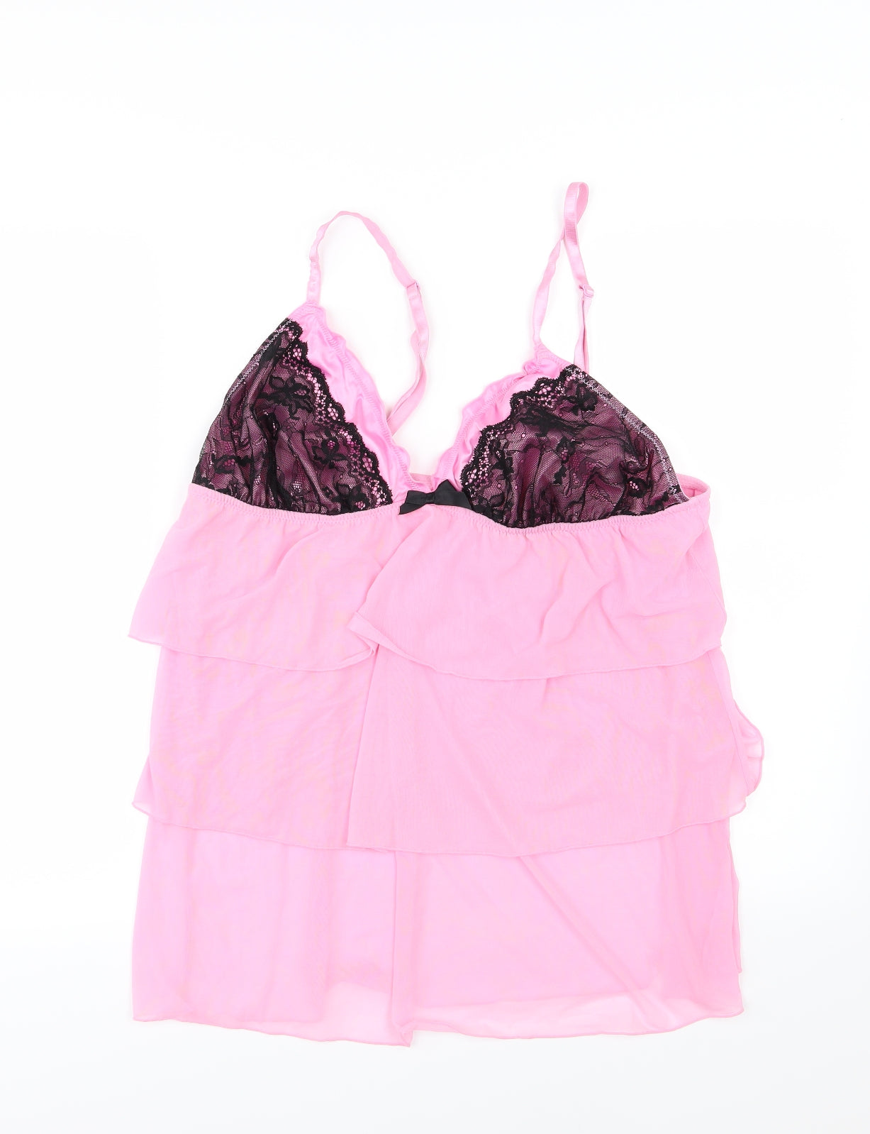 Ann Summers Womens Pink  Mesh Babydoll Pyjama Top Size 20
