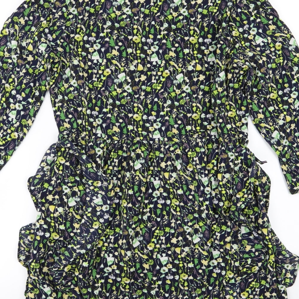 Zara Womens Multicoloured Floral  A-Line  Size M