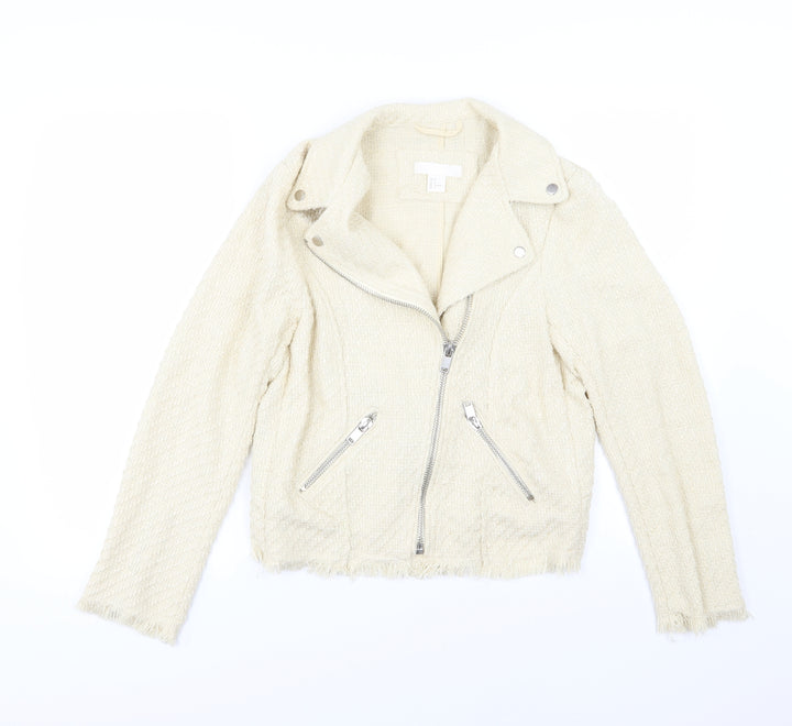 H&M Womens Ivory Jacket Size 8