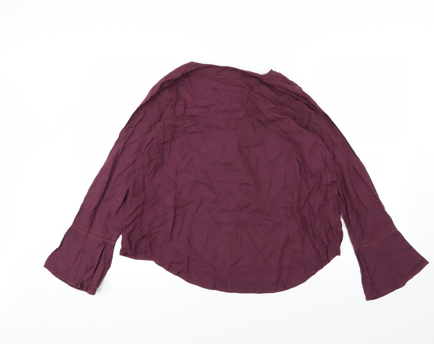 Nutmeg Womens Purple   Basic Blouse Size 10
