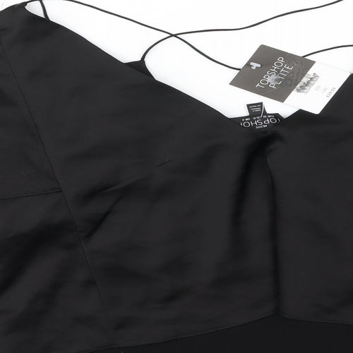 Topshop Womens Black   Cropped Blouse Size 4