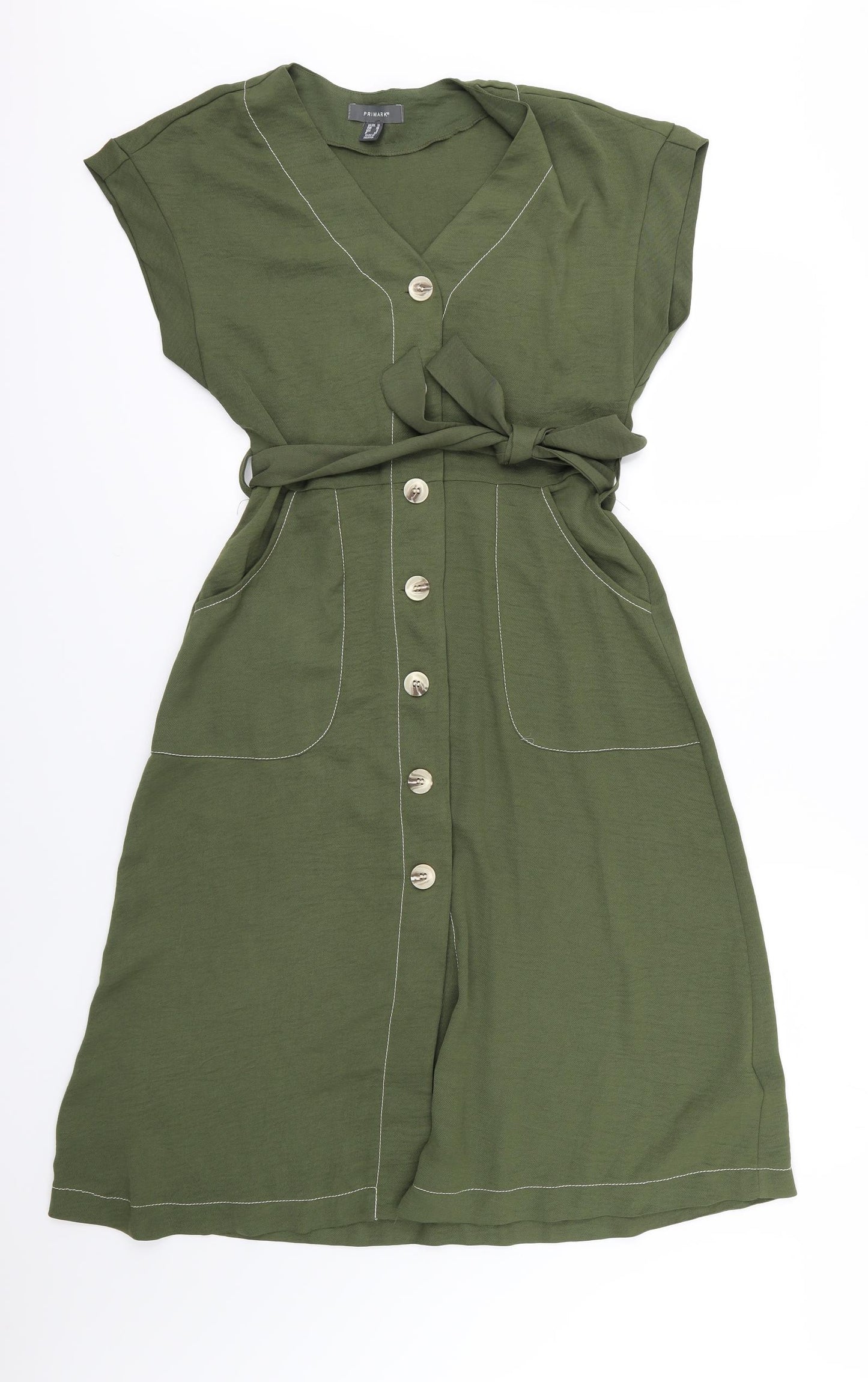 Primark Womens Green   Shirt Dress  Size 10