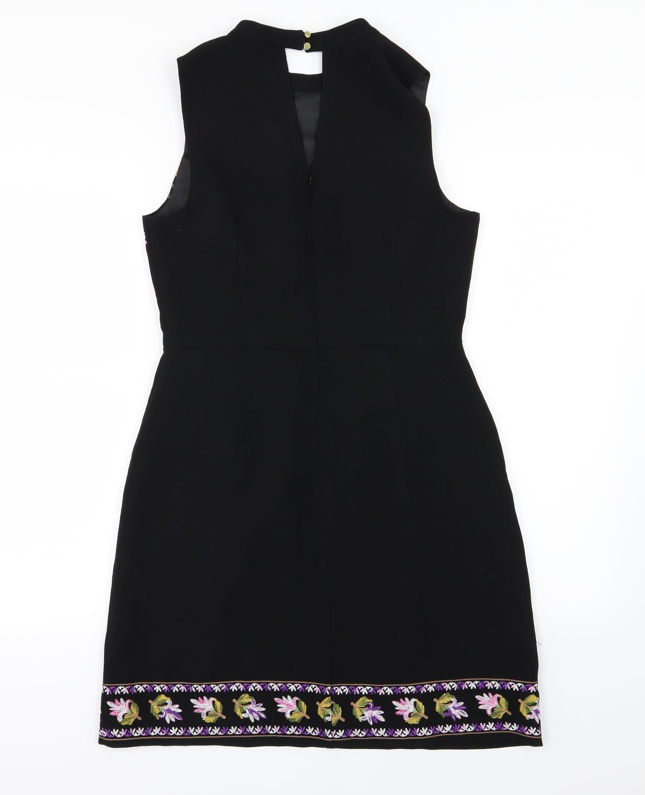 Oasis Womens Black Floral  Pencil Dress  Size 10