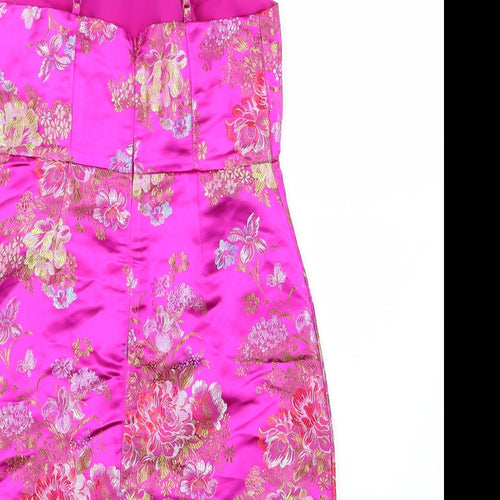 New Look Womens Pink Floral  Mini  Size 8