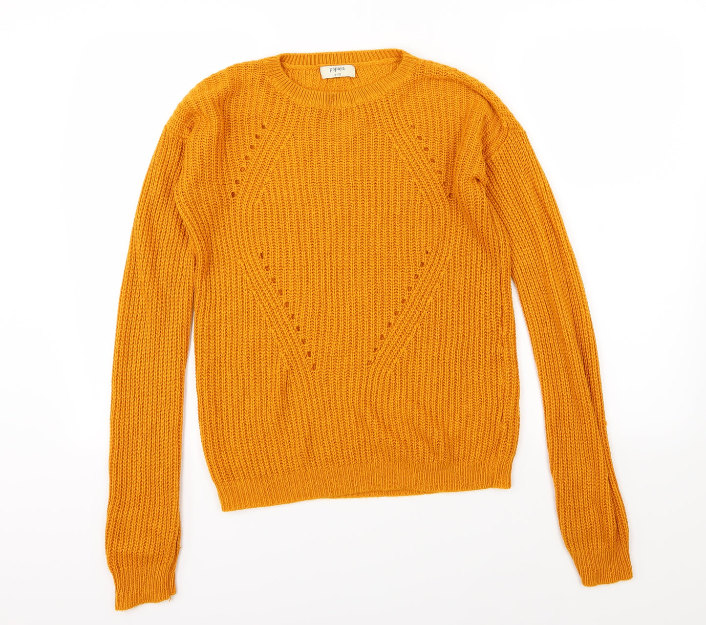 Papaya Womens Brown  Knit Pullover Jumper Size 8
