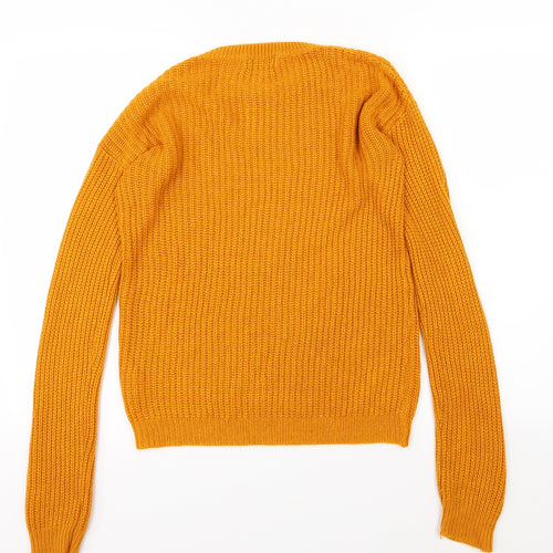 Papaya Womens Brown  Knit Pullover Jumper Size 8