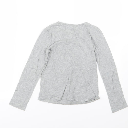 Gap Girls Grey  Jersey Basic T-Shirt Size 8-9 Years  - Rainbow