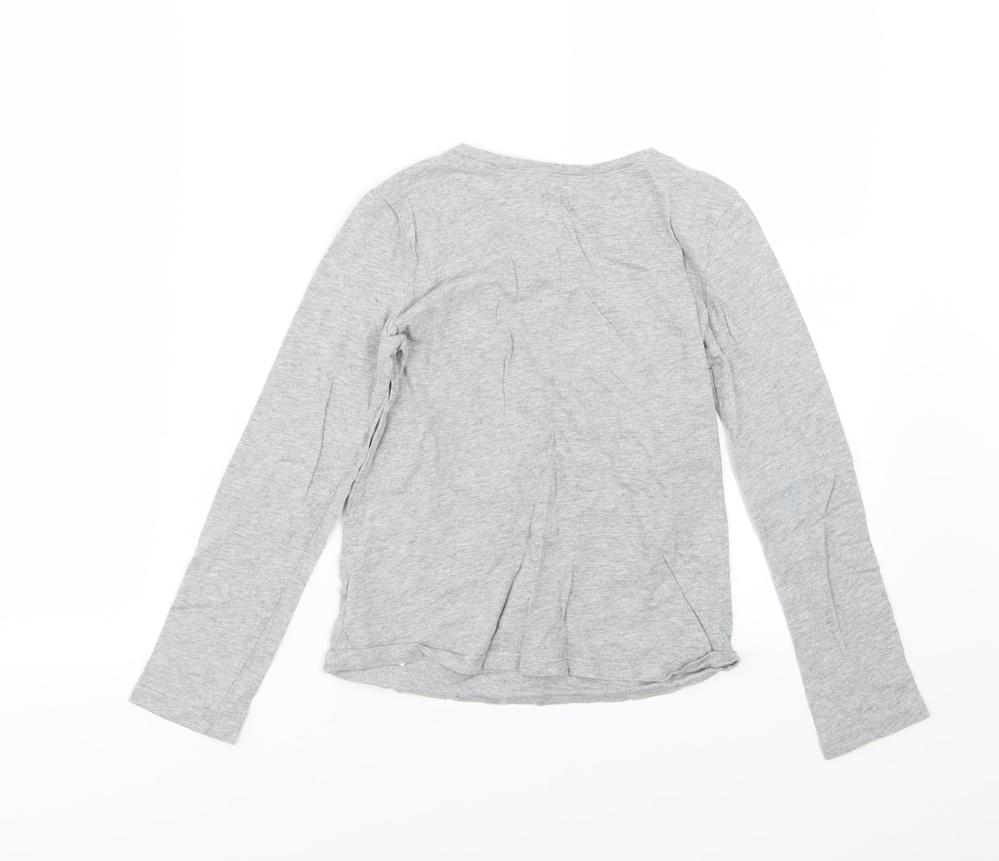 Gap Girls Grey  Jersey Basic T-Shirt Size 8-9 Years  - Rainbow