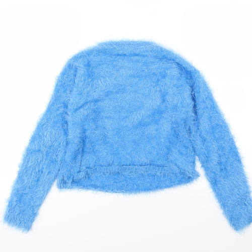 Marks and Spencer Girls Blue  Knit Pullover Jumper Size 13-14 Years  - Hello