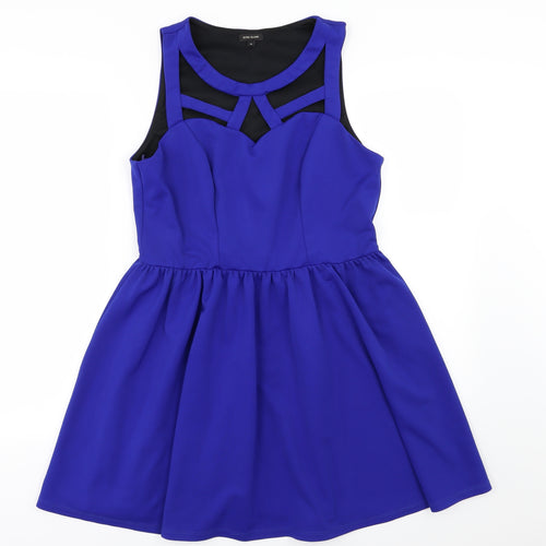 River Island Womens Blue   Skater Dress  Size 16