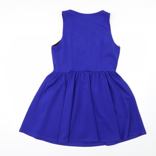 River Island Womens Blue   Skater Dress  Size 16