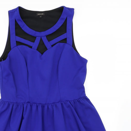 River Island Womens Blue   Skater Dress  Size 16