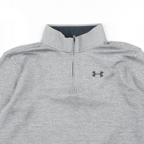 Under armour Boys Grey  Jersey Pullover Sweatshirt Size XL