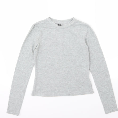 H&M Womens Grey  Knit Pullover Jumper Size S