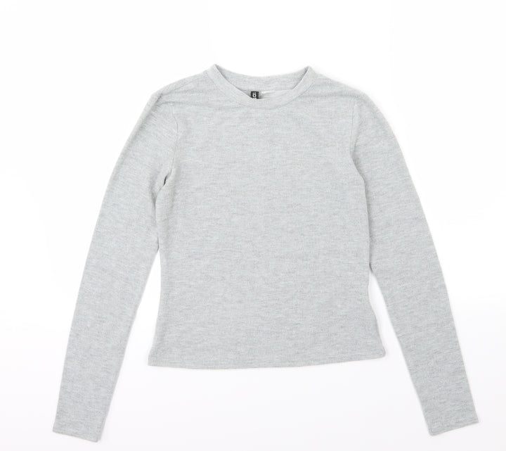 H&M Womens Grey Knit Pullover Jumper Size S