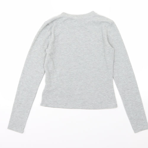 H&M Womens Grey  Knit Pullover Jumper Size S