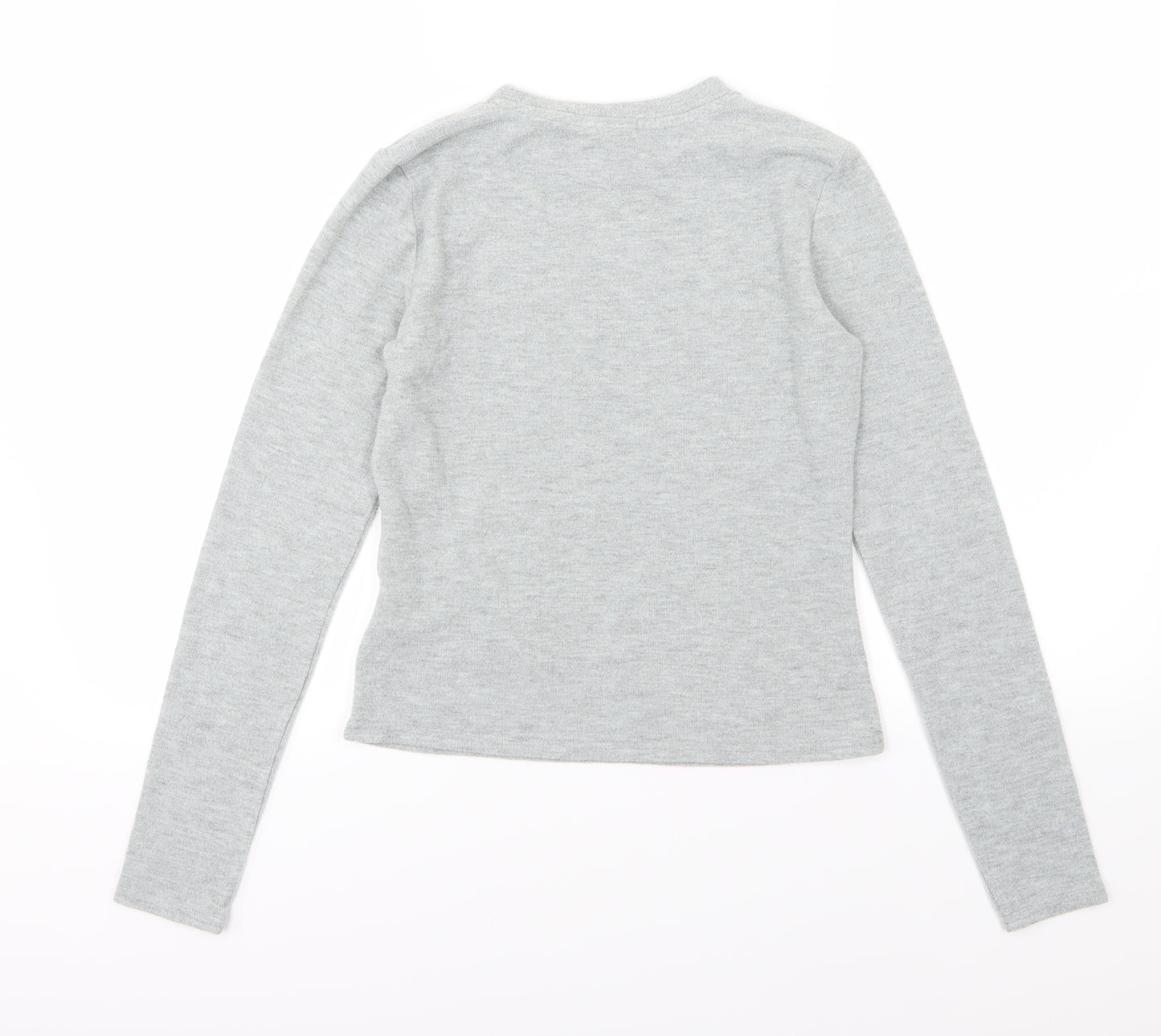 H&M Womens Grey  Knit Pullover Jumper Size S