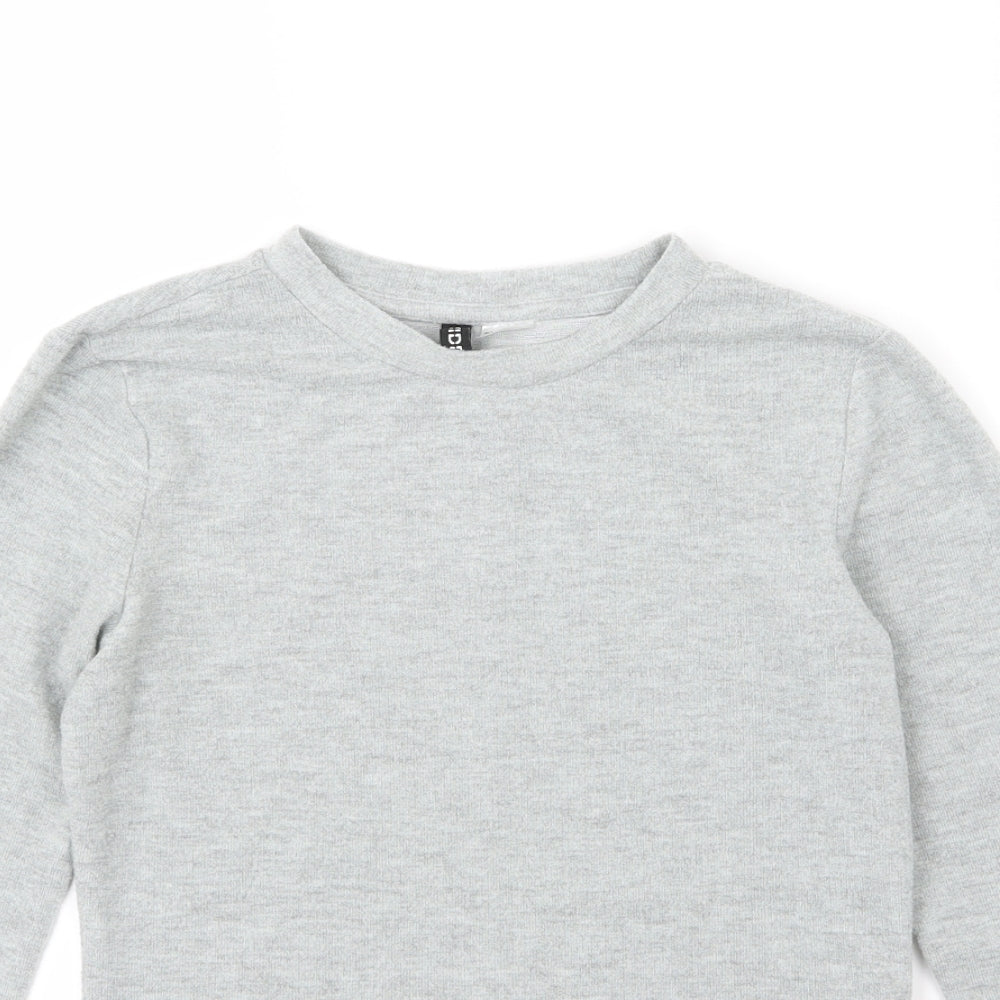 H&M Womens Grey  Knit Pullover Jumper Size S