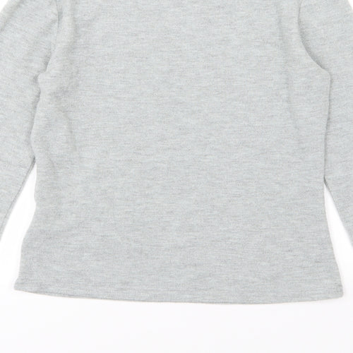 H&M Womens Grey  Knit Pullover Jumper Size S