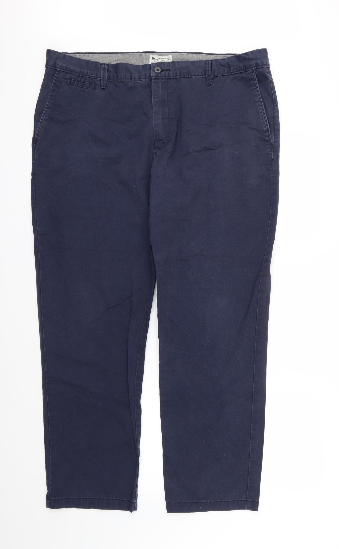 TU Mens Blue   Chino Trousers Size 42 L32 in