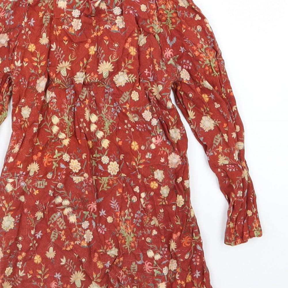 Zara Girls Brown Floral  A-Line  Size 5 Years