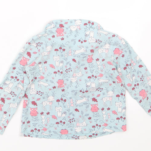 Matalan Girls Blue Floral Jersey Top Pyjama Top Size 4-5 Years  - Animals