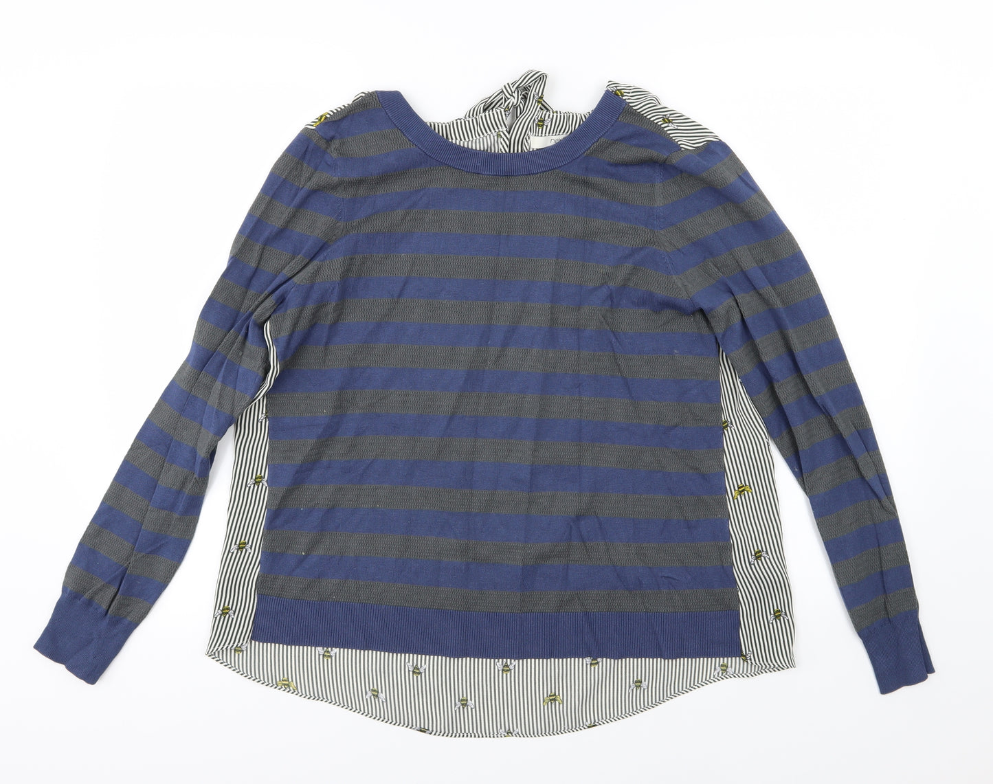 NEXT Womens Multicoloured Striped Knit Pullover Jumper Size 14