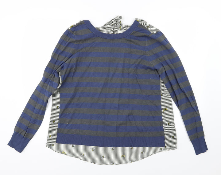 NEXT Womens Multicoloured Striped Knit Pullover Jumper Size 14