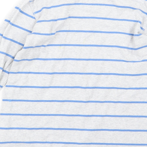 NEXT Girls Grey Striped Jersey Pullover Sweatshirt Size 8 Years  - Hey