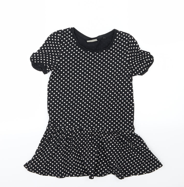 NEXT Girls Black  Jersey Basic T-Shirt Size 9 Years  - Star print