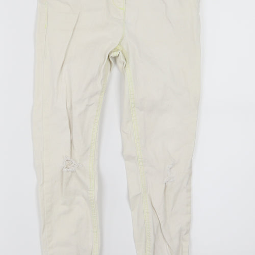 NEXT Girls White  Denim Skinny Jeans Size 11 Years