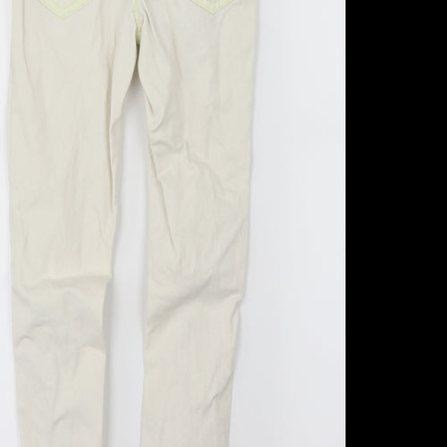 NEXT Girls White  Denim Skinny Jeans Size 11 Years